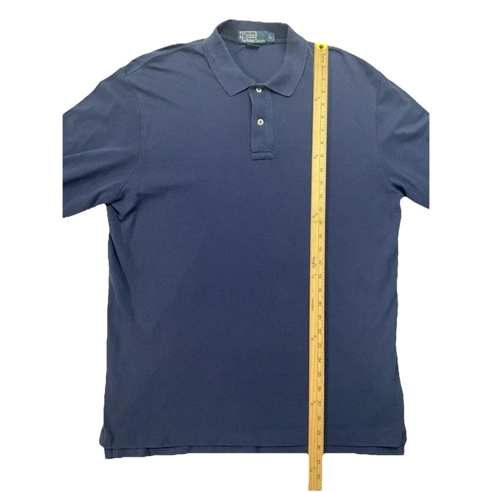 Ralph Lauren Polo Mens Blue Long Sleeve Pullover Polo Shirt Size L